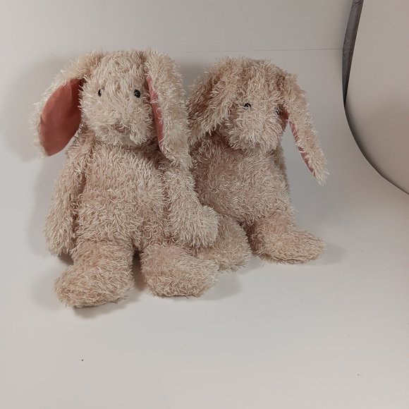 JellyCat Junglie Bunglie Cream/Beige Bunny Rabbit #51 Pink Ears Stfd Animal 10" - Picture 1 of 15